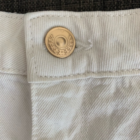 High Waisted Denim White Short - Picture 3 of 14